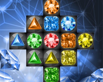 Diamond Quest Puzzle Board Game Printable, Logic Challenges (Digital Download)