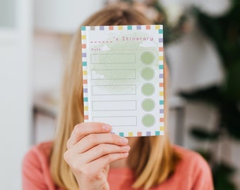 Kinder Checkliste LEBENSVERÄNDERUNG druckbare personalisierte Hausarbeiten To-Do Dankbarkeit Journal Routinen Reiseplan Bucket List