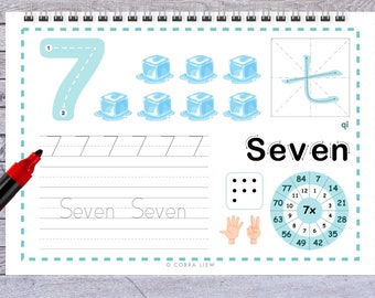 Bilingual Number Busy Book: English Chinese 123s (Printable)