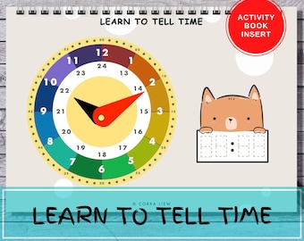 Learn to Tell Time Worksheet, Montessori Activity Insert (Digital Download)