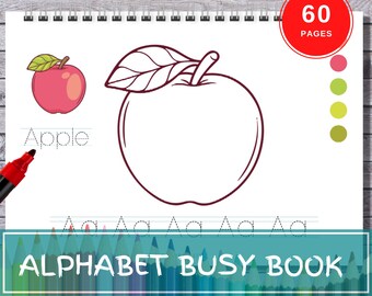 Personalized ABC Alphabet Busy Book: Homeschool Printable (PDF)