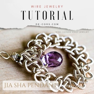 Zelfstudie draadsieraden - JiaSha-oorbellen, keltisch, draadmuzihiki, Chinese knoop met draad, DCH012, The Love Knot