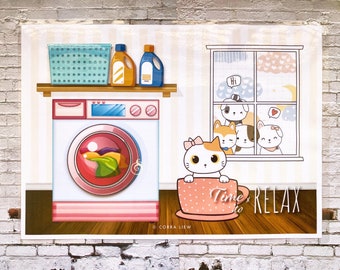 Laundry Room Washing Machine Control Panel Interactive Sensory Activities, Printable Montessori Learning Material
