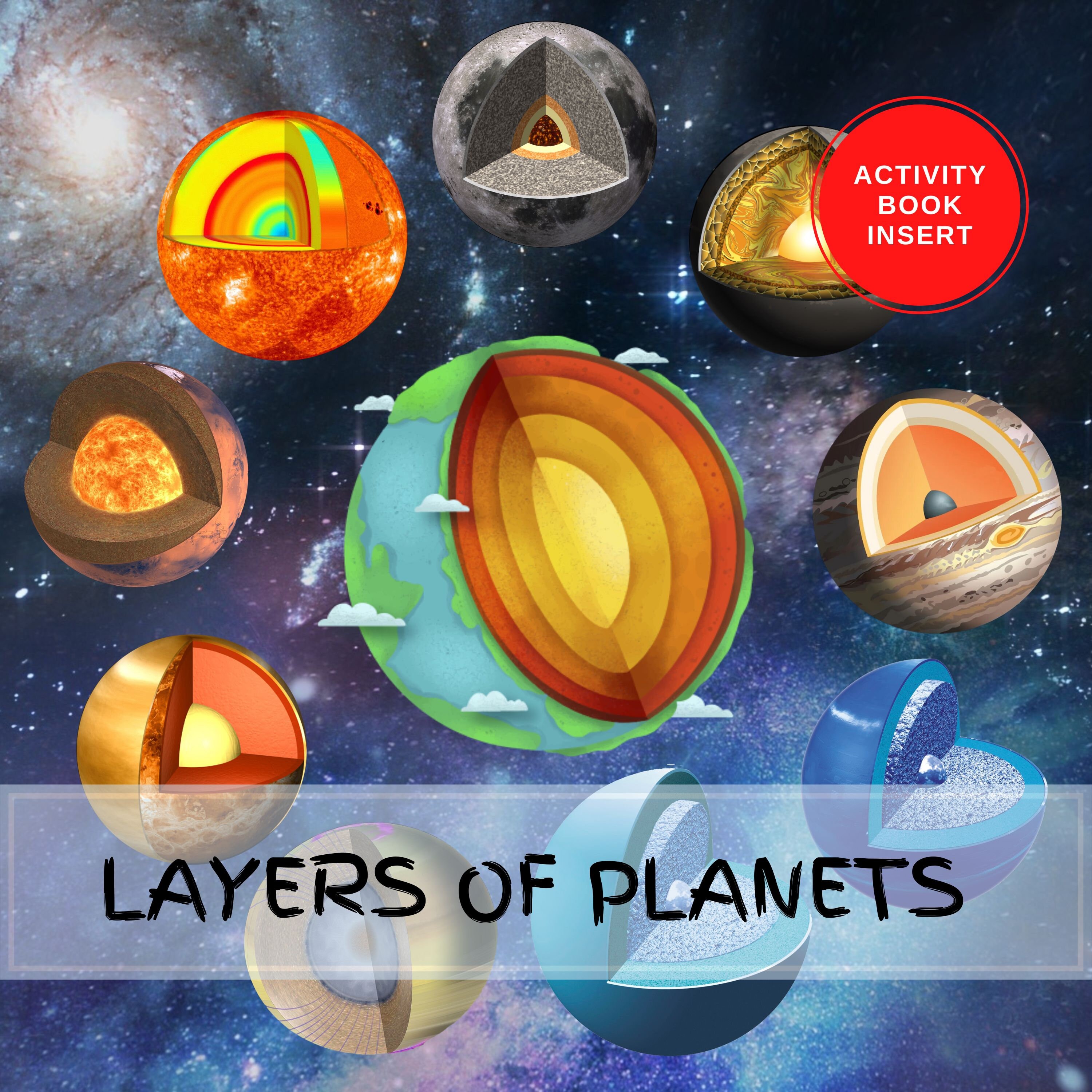 Solar System Portable Busy Book Planets Worksheet Homeschool Montessori ...