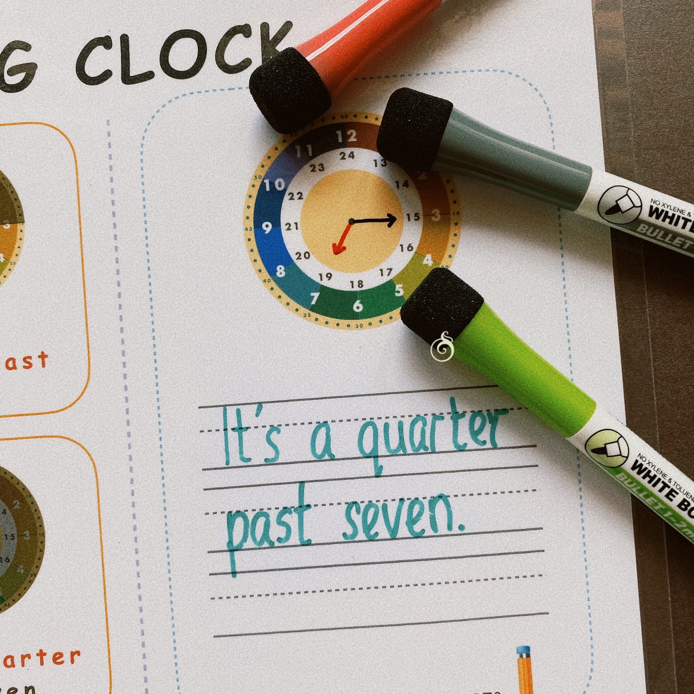 Educational Perpetual Analog Clock Learning Tool for Children - Etsy
