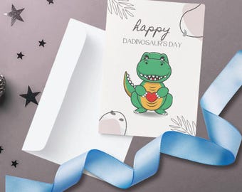 Dinosaur Father's Day Card | Dadinosaur Design (Editable, Digital Download)