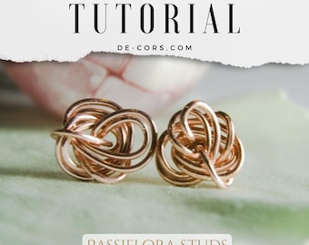 Wire Jewelry Tutorial: Passiflora Studs, Chinese Knotting Technique (Intermediate)