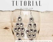 DIY Wire Jewelry Pattern - Grapes Hollowed Out Chandelier Earrings, Project Base, Wire Jewelry Tutorial, DCHMT006