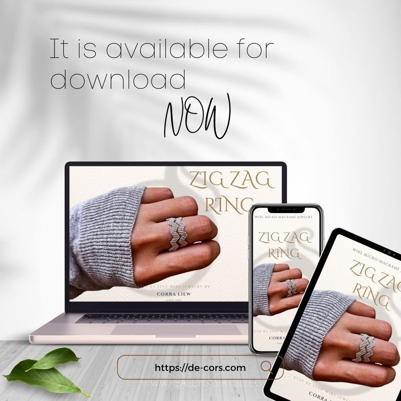 DIY Silver Zig Zag Ring - Wire Micro Macrame Jewelry Tutorial, PDF - Etsy