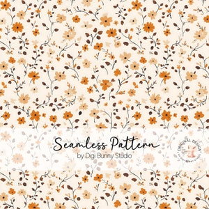 Petits motifs floraux bohèmes sans couture printemps petites fleurs motif tissu couleur neutre motif répété papier numérique été marron fleurs Png 2