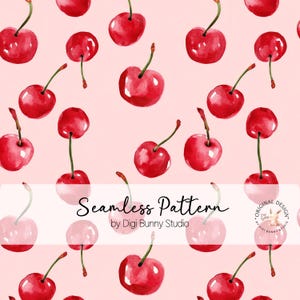 Kirschrotes Nahtloses Muster Digitales Papier Kirsche Coded Rote Kirschen Wiederholen Stoffmuster Trendy Weich Mädchen Ästhetik Frühling Sommer Obst png