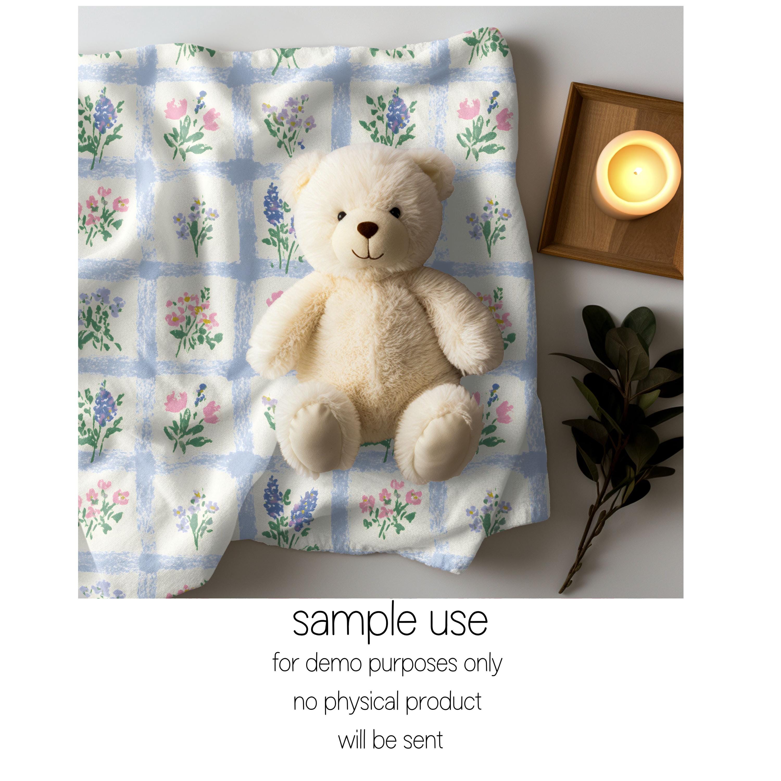 Preppy Checkards Preppy Pastel Blue Floral Checkered Seamless Pattern (PNG) - Etsy