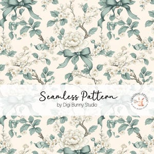 Vintage groen toile coquette naadloos patroon chinoiserie strik naadloos patroon stofpatroon png retro girly herhalingspatroon vintage strik png