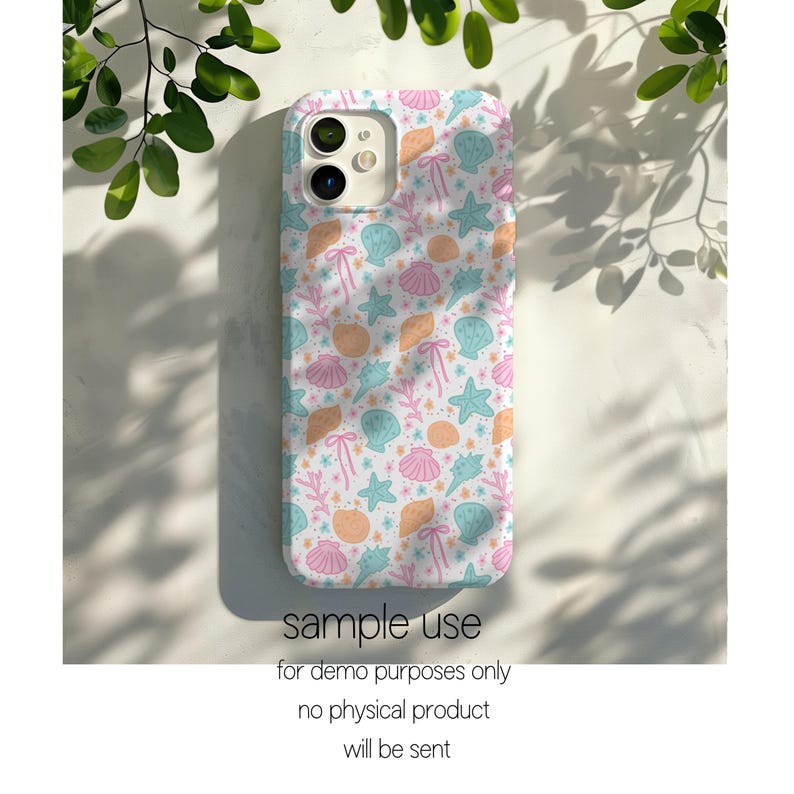 Pastel Seashells Scallops Coquette Bow Seamless Pattern Coastal Beach ...