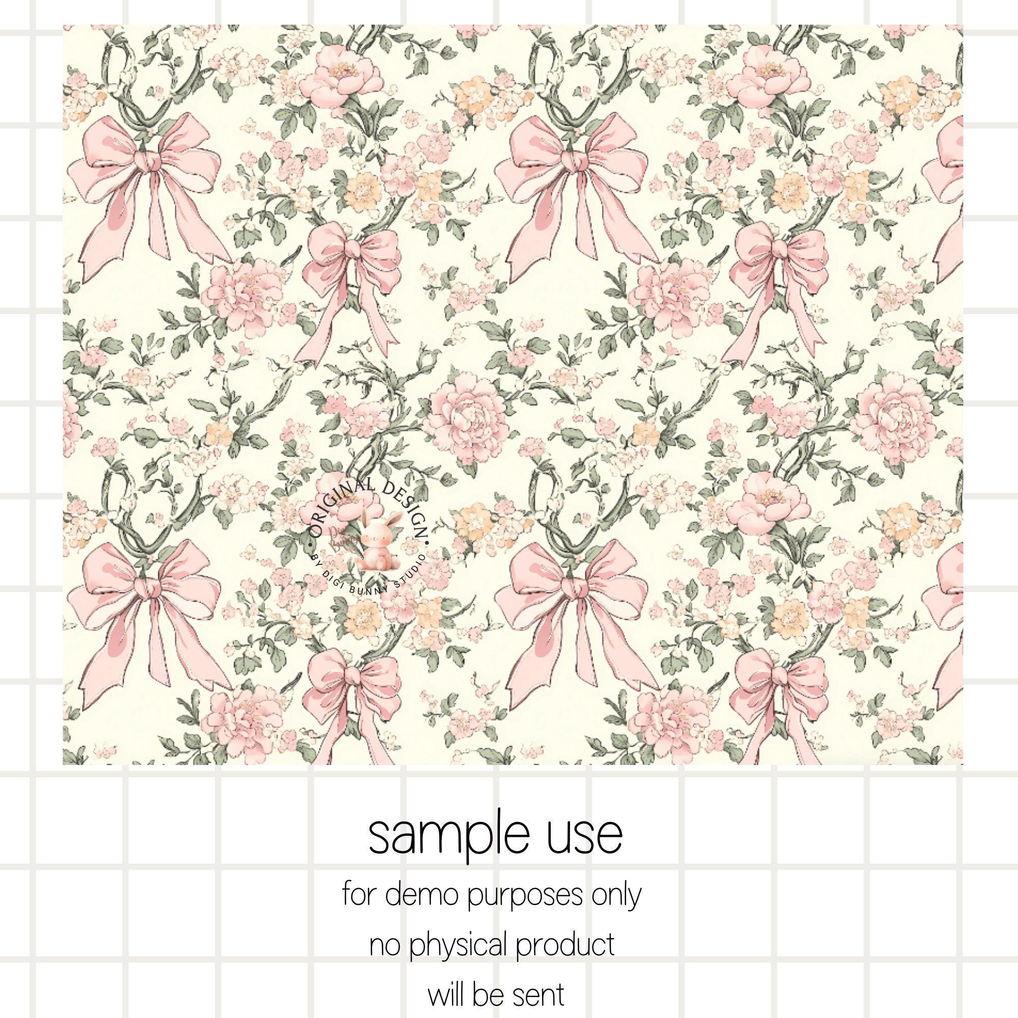Vintage Pink Toile Coquette Seamless Pattern Pink Chinoiserie Bow ...