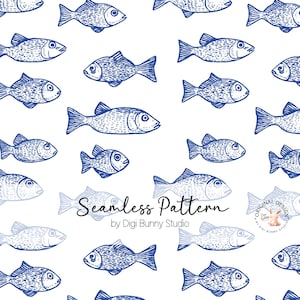 Modello estetico senza cuciture vintage con sardine disegnate a mano, motivo in tessuto, motivo pescatore, motivo ripetuto, motivo retrò, pesce, png