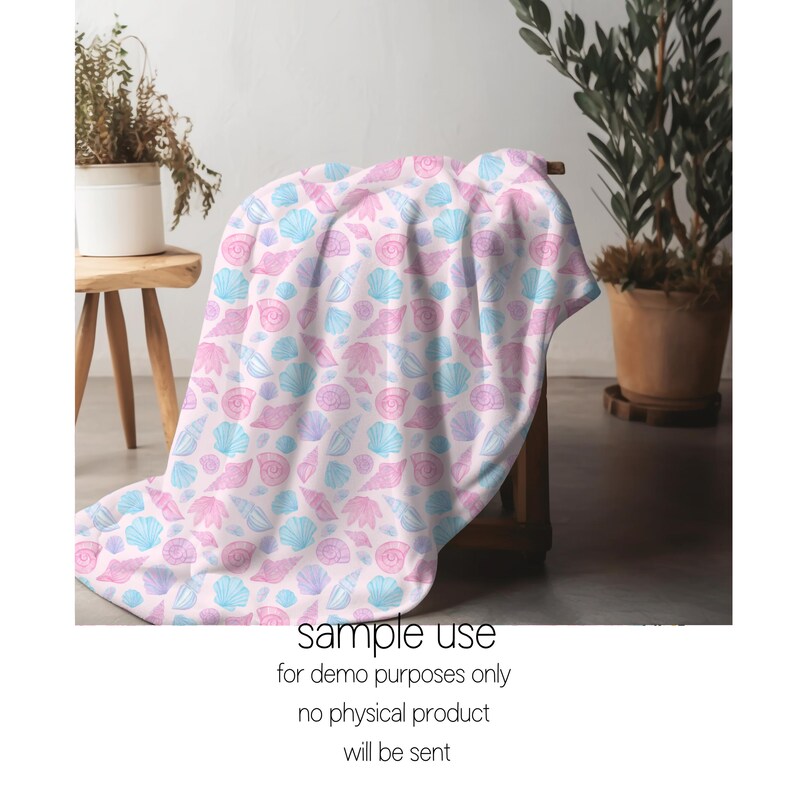Pastel Seashells Scallops Seamless Pattern PNG Blue Pink Coquette Bow ...