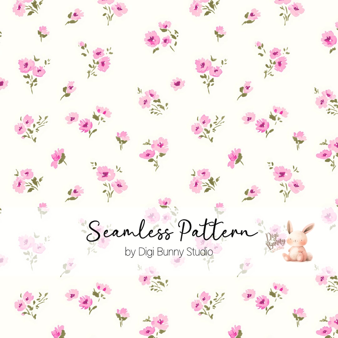 Ditsy Pink Floral Seamless Pattern Colorful Spring Tiny Flowers Fabric ...