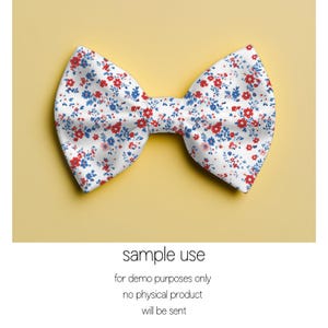 Ditsy Floral Seamless Pattern: Red, White, and Blue 4th of July (PNG ...