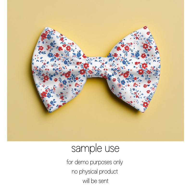 Ditsy Floral Seamless Pattern: Red, White, and Blue 4th of July (PNG ...