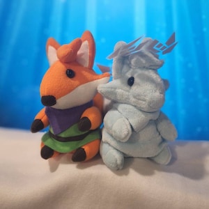 Tunic Plush Pair Ruin Seeker Fox and Ghost 11 inches image 1