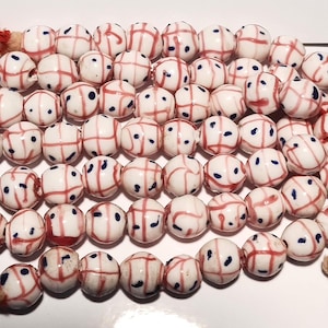 vintage VENETIAN trade beads antique skunk MEDICINE MAN beads Twenty beads in all from original strand antique trade beads