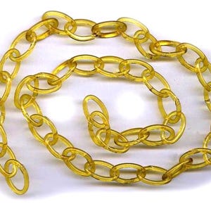 vintage celluloid chain neutral CLEAR APPLE JUICE color 1940s retro chain fifteen inches long antique celluloid chain add charms dangle