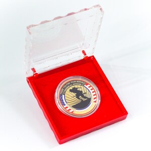 American Veterans Creed Challenge Coin - Commemorative Coin for Veterans with Protective Shell