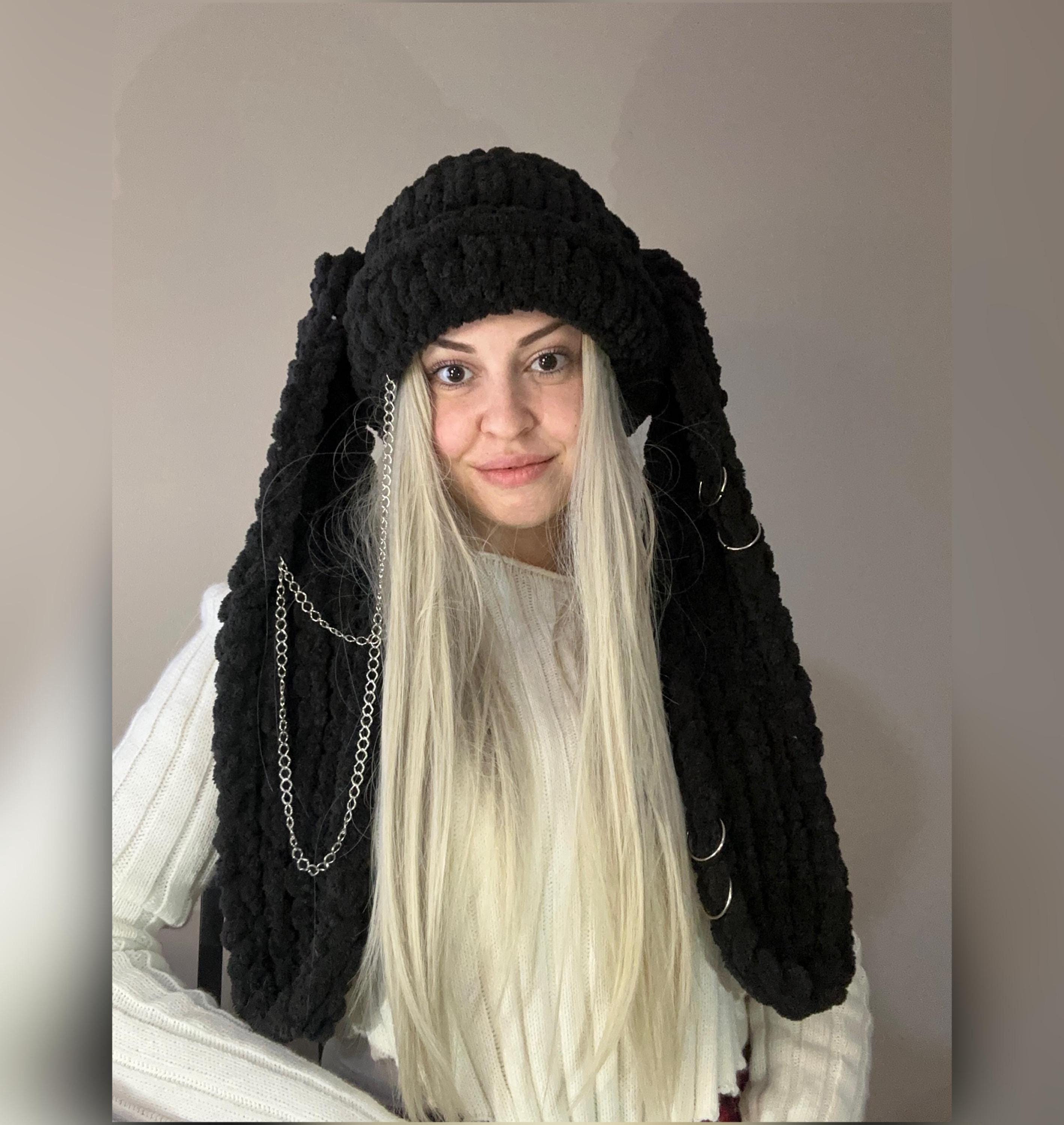 Parrucche Cappelli Neri Invernali Carino Neonato Ragazza Beanie