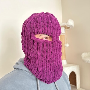 Balaclava Mask, Two Hole balaclava Unisex Balaclava,  Knitted Face Mask, Handmade Ski Mask Balaclava Mask, Gift for him