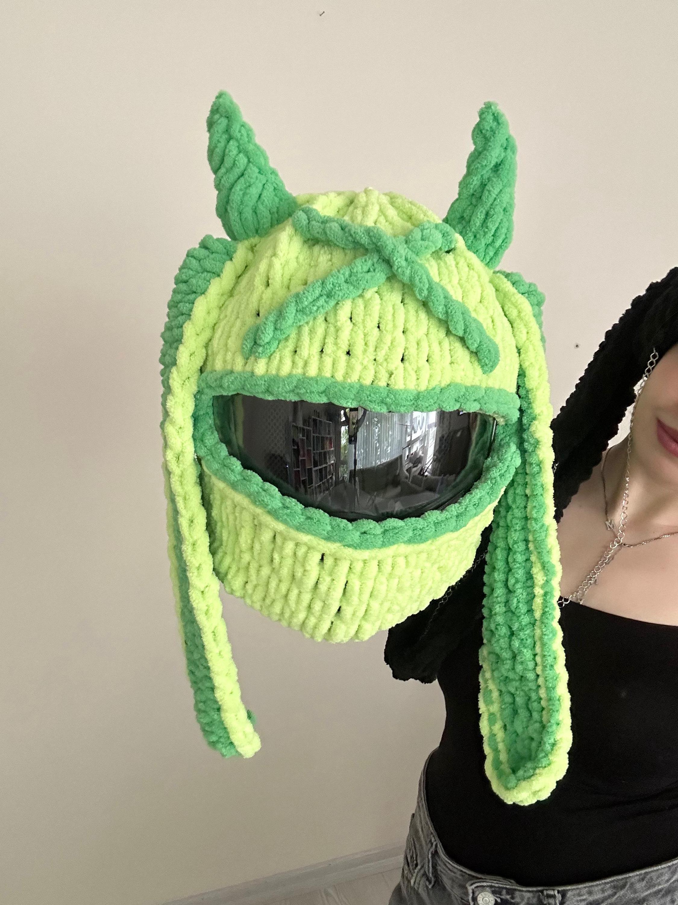 Motorcycle Helmet Balaclava, Helmet Protector, Devil Bunny Helmet Cover ...