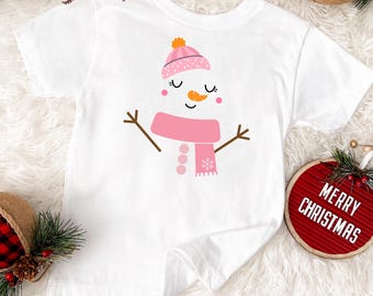 T-shirt Manches Longues NEXT – Bonhomme De Neige Appliqué – Rouge – Enfant 5-6 Ans