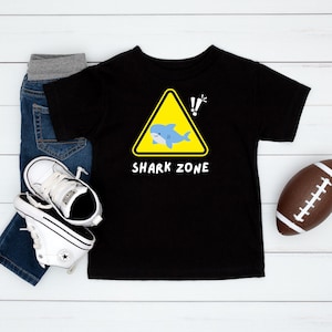 Shark Zone Kids T-shirt: Shark Baby & Toddler Design, Marine Life Shirt, Ocean Lover, Beach Theme Tee, Shark Lover, Boys and Girls Fashion