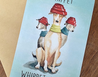 Whippet, Whippet Bonne carte de voeux vierge pour les amoureux des chiens, toutes les occasions, humour d'anniversaire