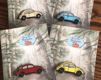 Épinglette en émail rouge jaune bleu voiture Emma Swan's Once Upon a Time car pin