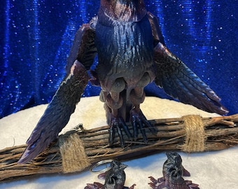 Raven Figurine: Articulated 3D Printed Desk Pet