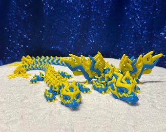 Storm Dragon: Articulated 3D Printed Fantasy Figurine