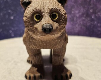 Grizzly Bear Figurine: Articulated  Poseable 3D Printed Desk Pet