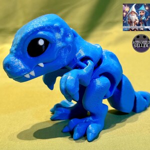 T-Rex Figurine: Articulated 3D Printed Desk Pet