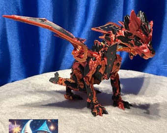 Stone Dragon: 3D Printed Articulated Fantasy Figurine