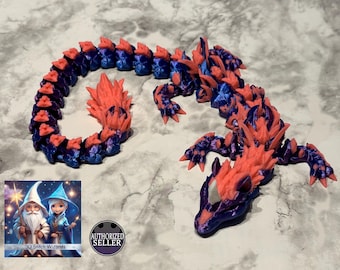 Unicorn Dragon Figurine: Articulated 3D Printed Desk Pet Decor
