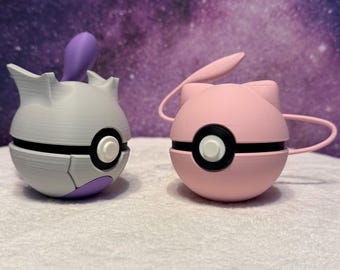 Mew & Mewtwo Character Balls | 3D Printed Display Collectable | Desk Decor