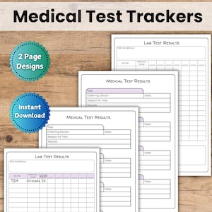 Ed High Lab Tracker Lab Results Tracker | Medical Tracker for Chronic Illness | Medical ...