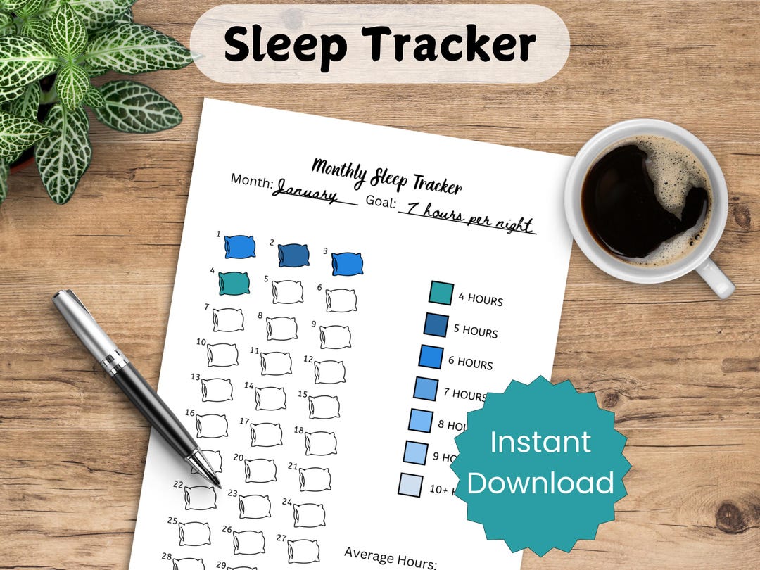 Premade Bullet Journal Page | Sleep Tracker | Self Care Planner Habit ...