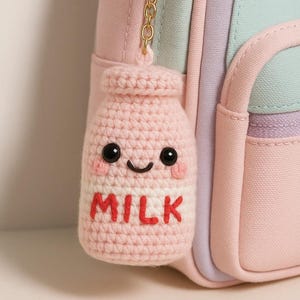 Crochet Drink Keychain Charms: Handmade Boba, Soda, and Milk Tea