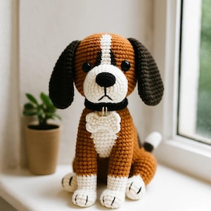 Personalisiertes Amigurumi Haustier, handgefertigtes Stofftier, Andenken oder Gedenkgeschenk