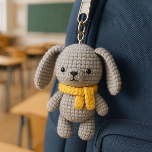 Crochet Bunny Keychain – Handmade Amigurumi Rabbit Plush Toy – Cute Bag Charm Gift for Special Occasions, Gift for Him or Her