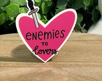 Enemies to Lovers Sticker: Bookish Romance Trope Vinyl Decal
