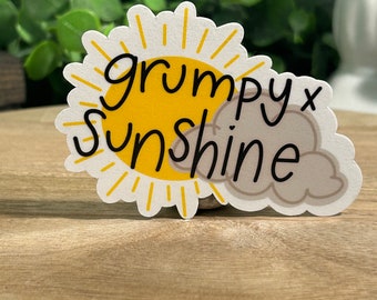 Grumpy Sunshine Sticker: Romance Trope Bookish Merch