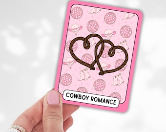 Cowboy Romance Trope Tarot Card Sticker